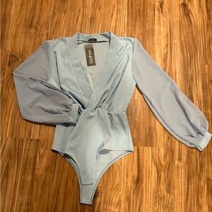 Long Sleeve Body Suit Blue